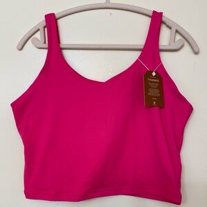 ReoRia Hot Pink Crop Top With Sweetheart Neckline